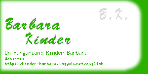 barbara kinder business card